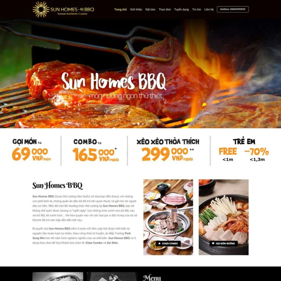 Theme wordpress giới thiệu nhà hàng bbq giá rẻ Theme wordpress giới thiệu nhà hàng bbq giá rẻ