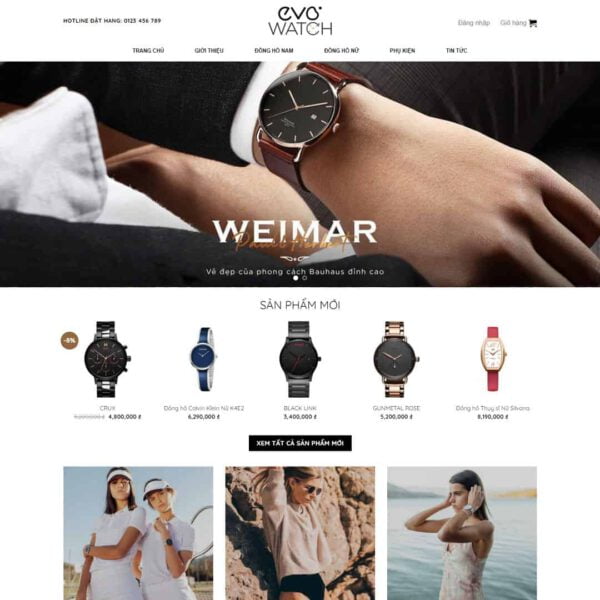 Theme WordPress bán đồng hồ, thời trang