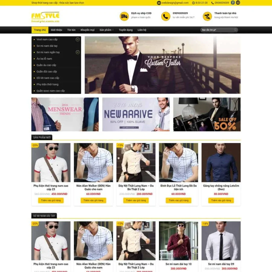 Theme WordPress shop thời trang nam giá rẻ Theme WordPress shop thời trang nam giá rẻ