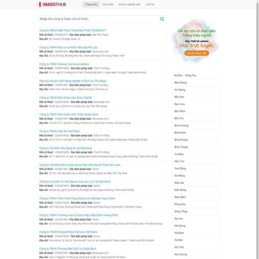 Theme WordPress tra cứu mã số thuế giá rẻ Theme WordPress tra cứu mã số thuế giá rẻ