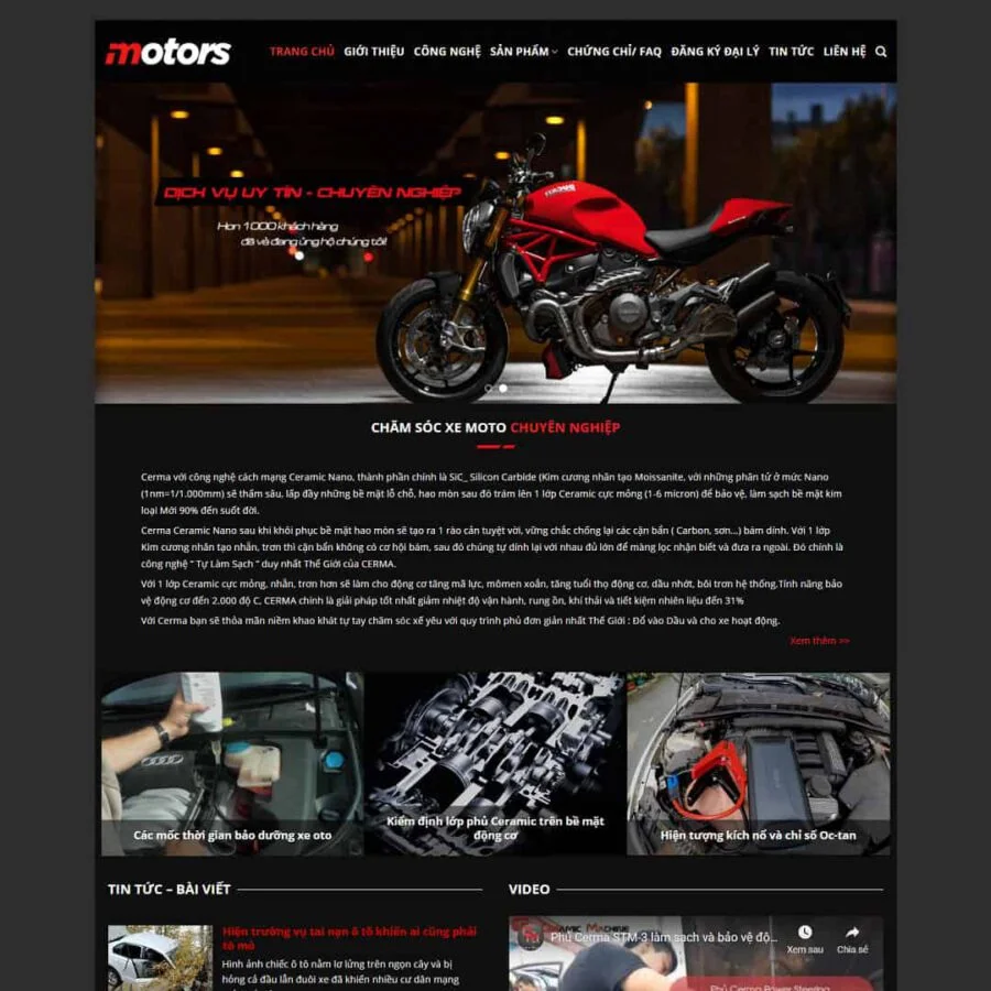 Theme WordPress dịch vụ chăm sóc mô tô giá rẻ Theme WordPress dịch vụ chăm sóc mô tô giá rẻ