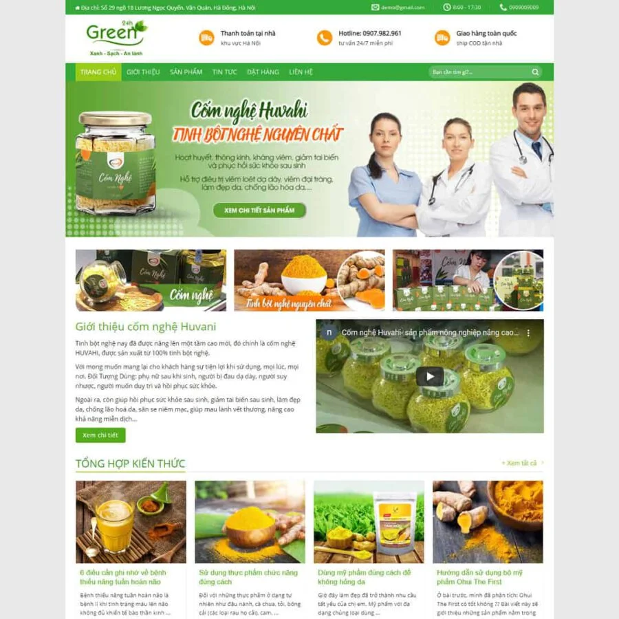Theme WordPress bán sản phẩm tinh bột nghệ giá rẻ Theme WordPress bán sản phẩm tinh bột nghệ giá rẻ