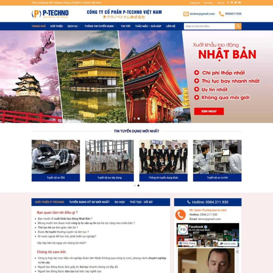 Theme WordPress công ty xuất khẩu lao động 02 giá rẻ Theme WordPress công ty xuất khẩu lao động 02 giá rẻ