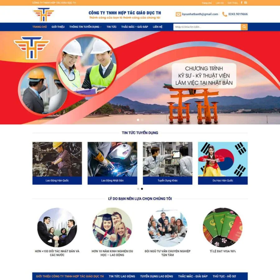 Theme WordPress công ty xuất khẩu lao động 05 giá rẻ Theme WordPress công ty xuất khẩu lao động 05 giá rẻ
