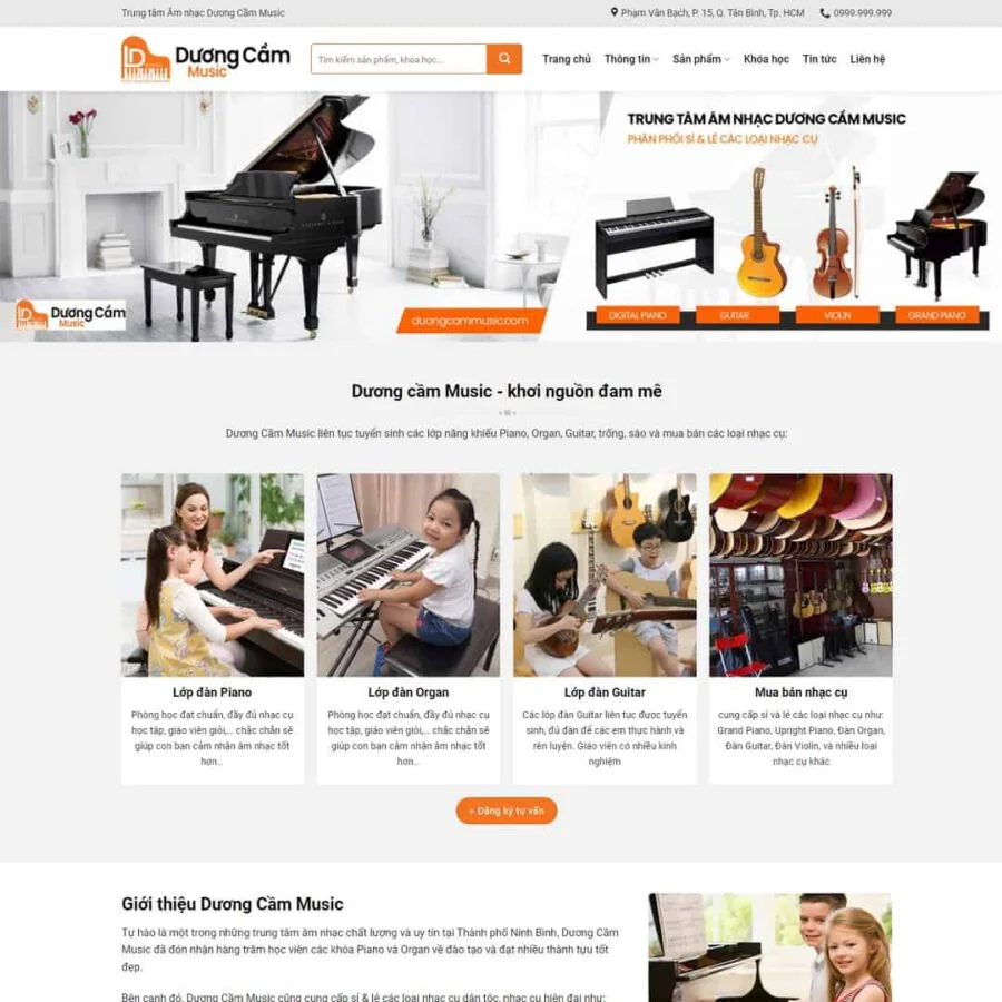 Theme WordPress đào tạo học đàn giá rẻ Theme WordPress đào tạo học đàn giá rẻ