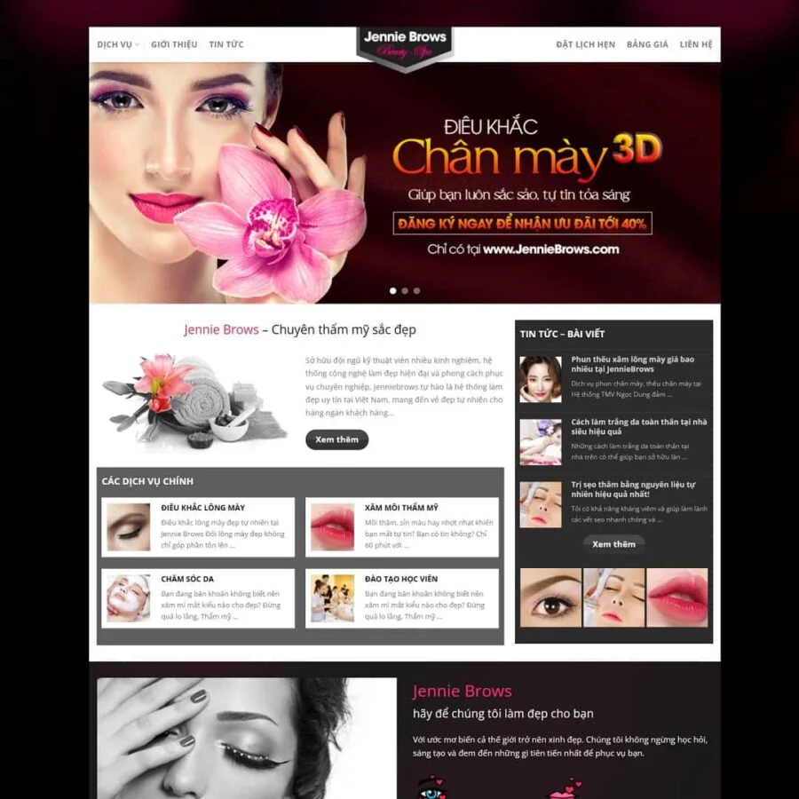 Theme WordPress dịch vụ phun xăm thẩm mỹ giá rẻ Theme WordPress dịch vụ phun xăm thẩm mỹ giá rẻ