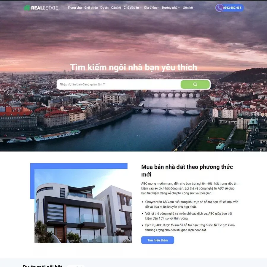 Theme WordPress Bất Động Sản 04