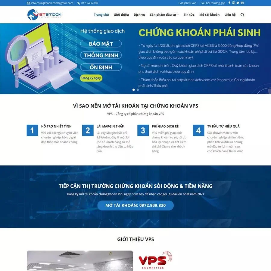 Theme WordPress công ty chứng khoán giá rẻ Theme WordPress công ty chứng khoán giá rẻ
