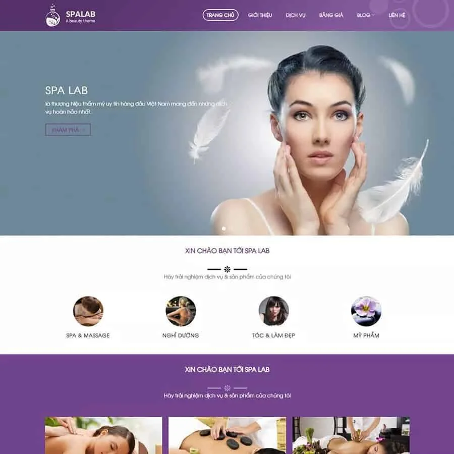 Theme Wordpress Spa làm đẹp 06