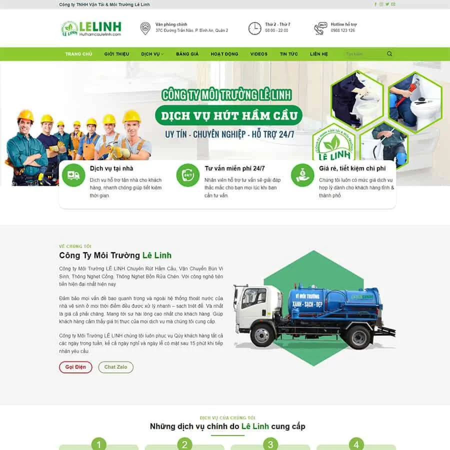 Theme WordPress dịch vụ hút bể phốt, vệ sinh giá rẻ Theme WordPress dịch vụ hút bể phốt, vệ sinh giá rẻ