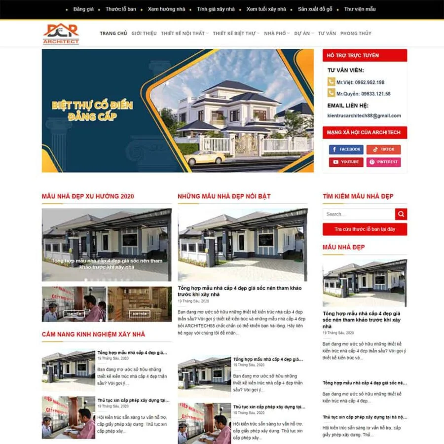 Theme WordPress kiến trúc, xây dựng 03 giá rẻ Theme WordPress kiến trúc, xây dựng 03 giá rẻ