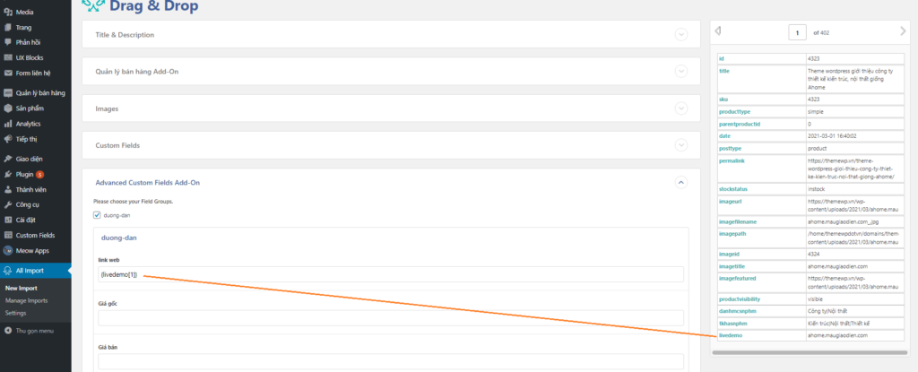 Hướng dẫn sử dụng plugin WP All Import Pro - ThemeWP.vn