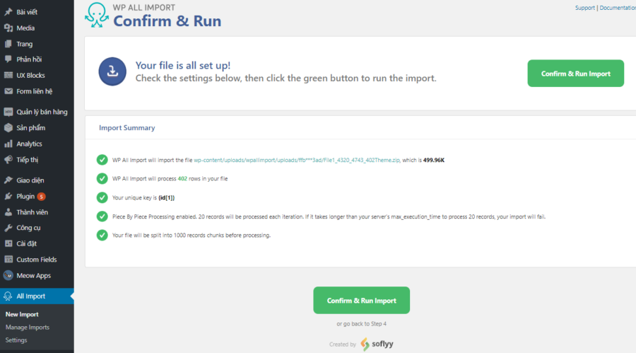 Hướng dẫn sử dụng plugin WP All Import Pro - ThemeWP.vn