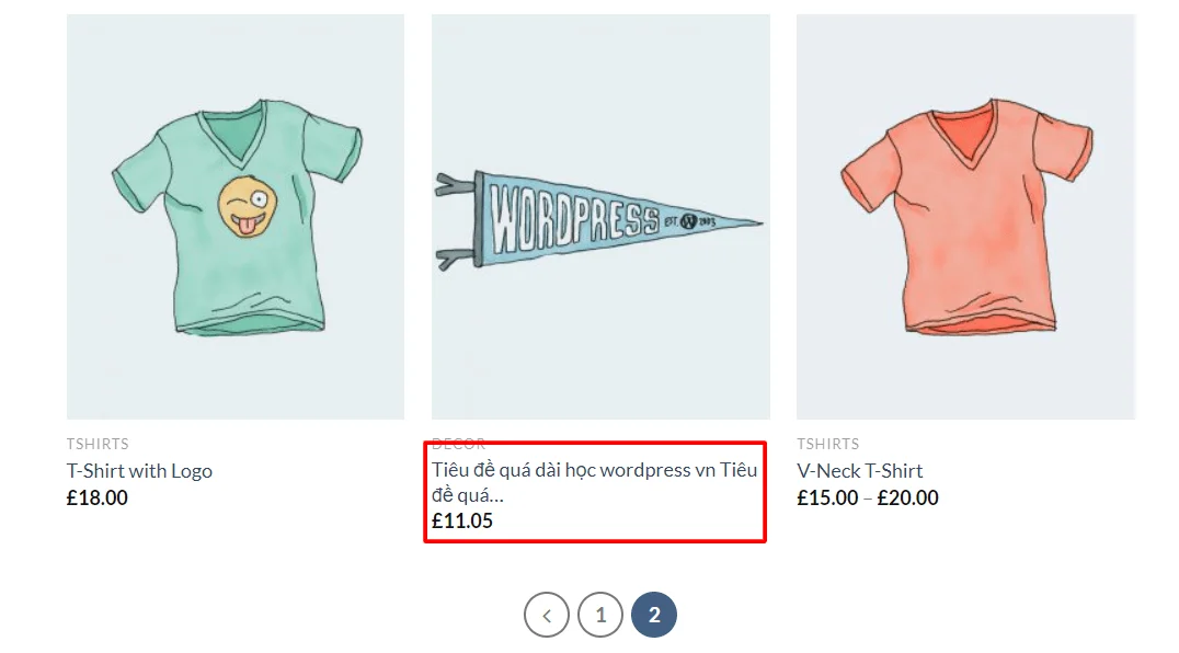 tiêu đề sản phẩm sau khi đã được rút ngắn