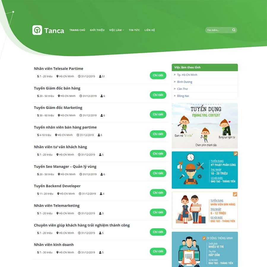 Theme WordPress tuyển dụng, việc làm 01 giá rẻ Theme WordPress tuyển dụng, việc làm 01 giá rẻ