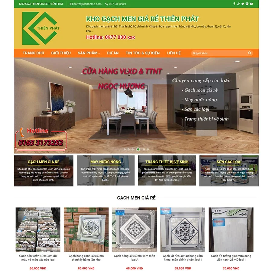 Theme WordPress bán kho gạch men giá rẻ Theme WordPress bán kho gạch men giá rẻ