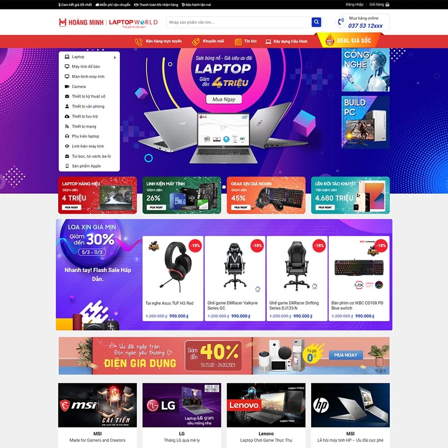 Theme WordPress bán máy tính, laptop 03 giá rẻ Theme WordPress bán máy tính, laptop 03 giá rẻ