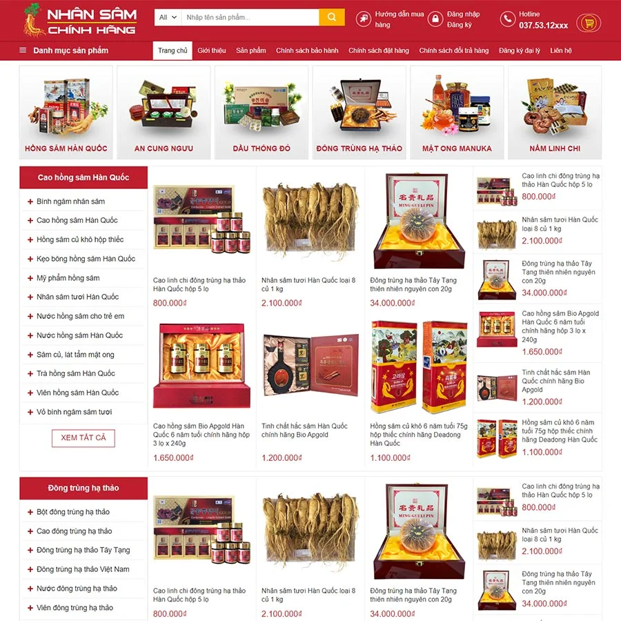 Theme WordPress bán nhân sâm giá rẻ Theme WordPress bán nhân sâm giá rẻ