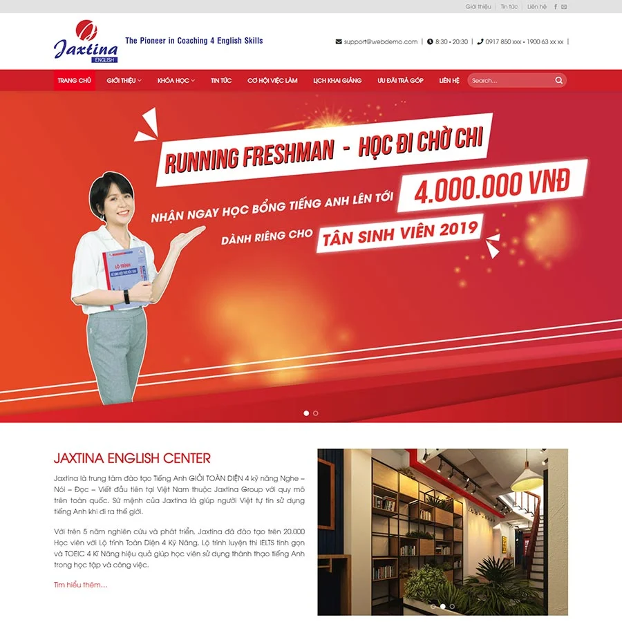 Theme WordPress trung tâm học tiếng anh giá rẻ Theme WordPress trung tâm học tiếng anh giá rẻ