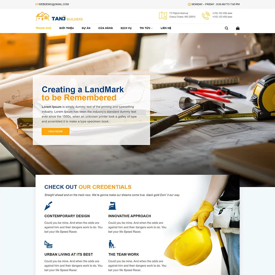Theme WordPress giới thiệu công ty xây dựng 02 giá rẻ Theme WordPress giới thiệu công ty xây dựng 02 giá rẻ