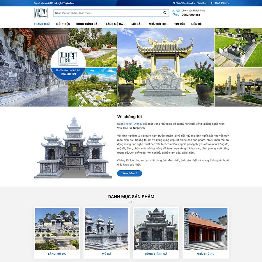 Theme WordPress cơ sở đá mỹ nghệ giá rẻ Theme WordPress cơ sở đá mỹ nghệ giá rẻ