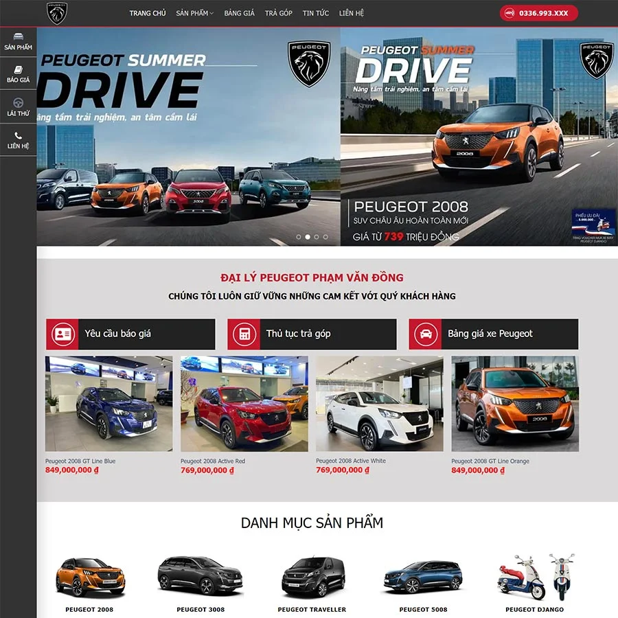 Theme WordPress bán xe Peugeot giá rẻ Theme WordPress bán xe Peugeot giá rẻ