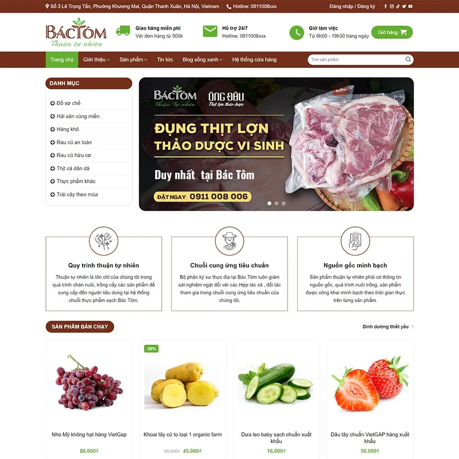 Theme WordPress bán tạp hóa 02 giá rẻ Theme WordPress bán tạp hóa 02 giá rẻ