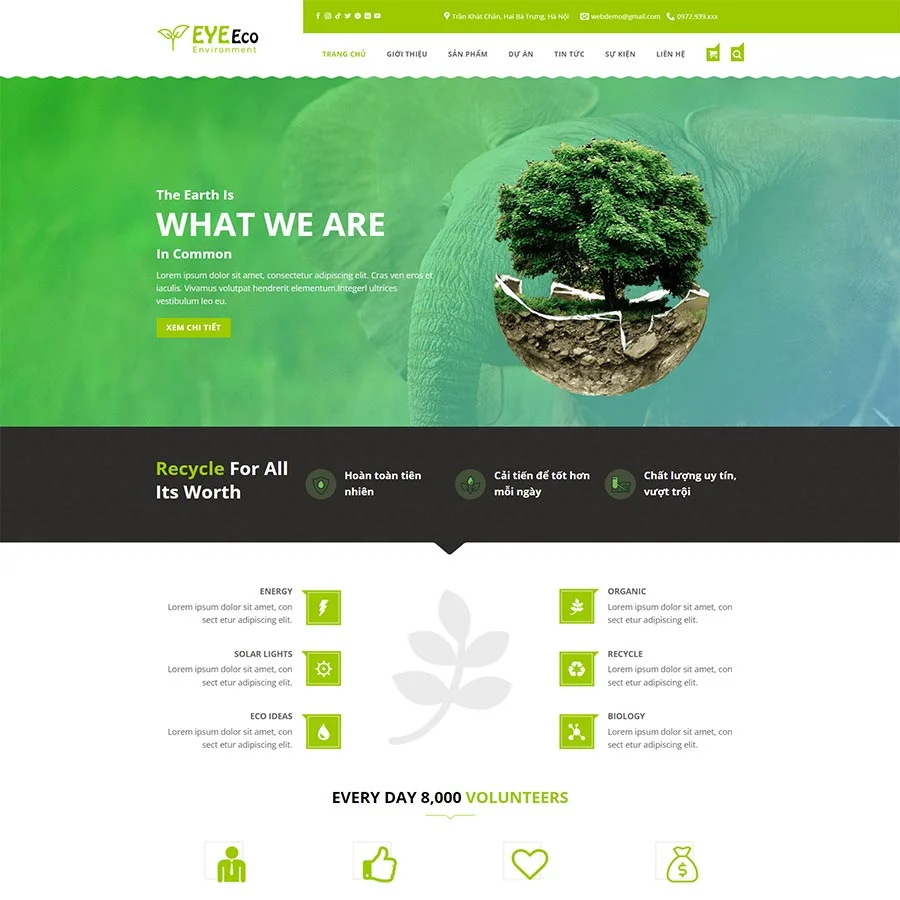 Theme WordPress tổ chức bảo vệ môi trường giá rẻ Theme WordPress tổ chức bảo vệ môi trường giá rẻ