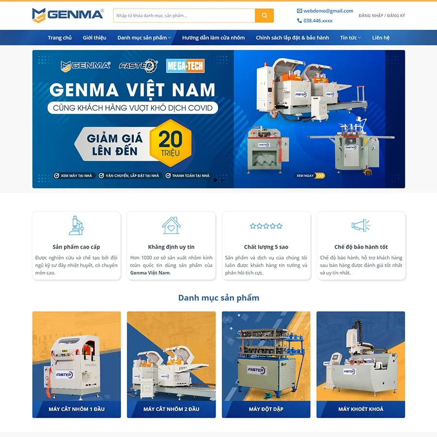 Theme WordPress công ty bán máy cắt, máy cơ khí giá rẻ Theme WordPress công ty bán máy cắt, máy cơ khí giá rẻ
