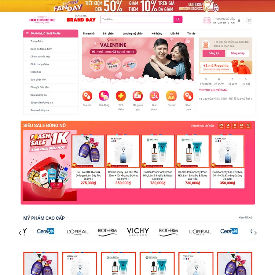 Theme WordPress mỹ phẩm 19 giá rẻ Theme WordPress mỹ phẩm 19 giá rẻ