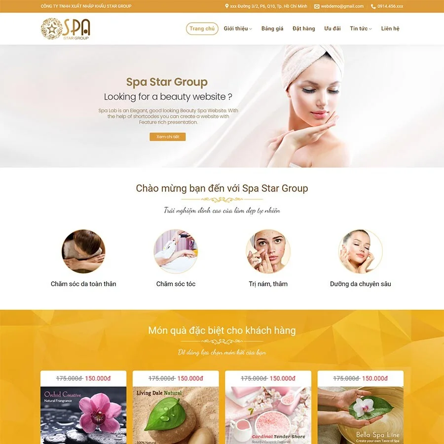 Theme WordPress Spa, làm đẹp 11
