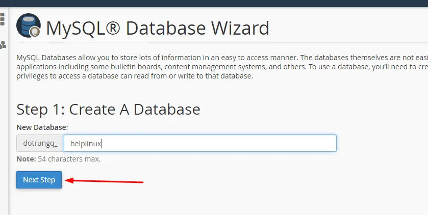 Cách tạo MySQL Database trên Hosting cPanel