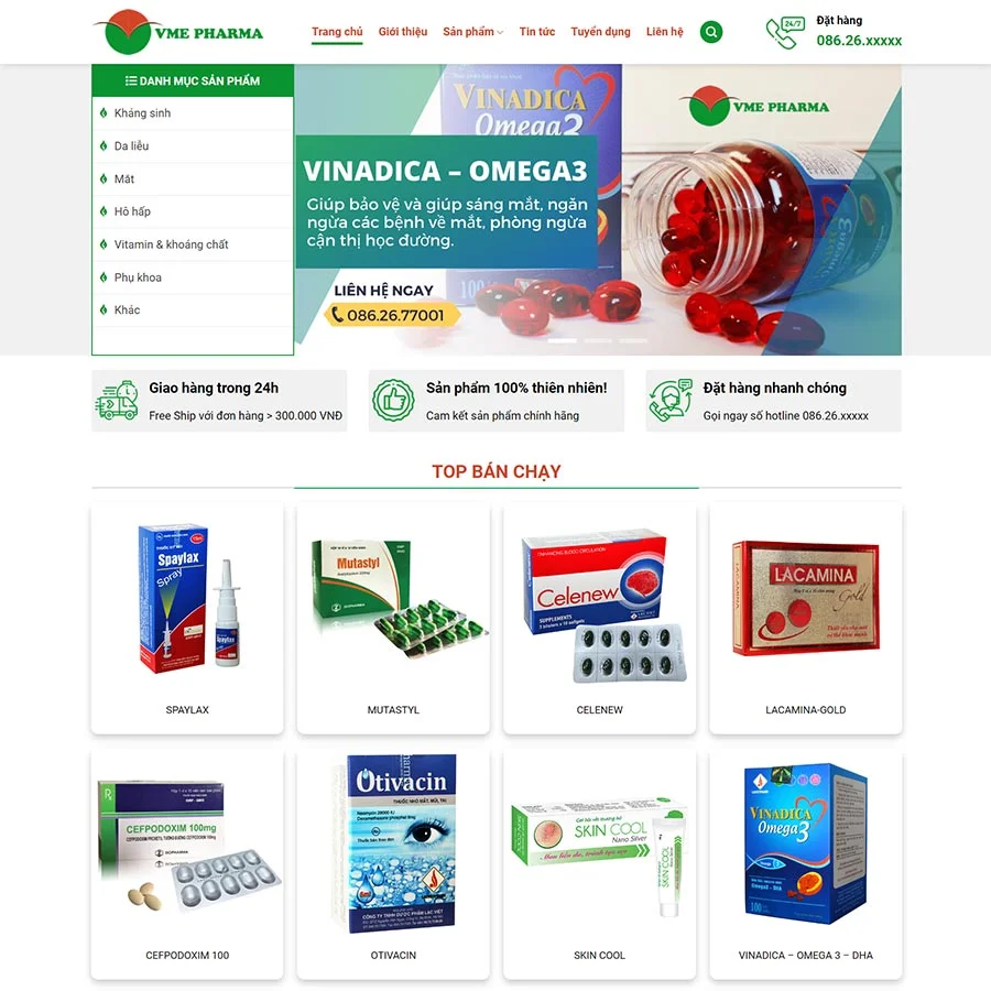Theme WordPress dược phẩm 09 giá rẻ Theme WordPress dược phẩm 09 giá rẻ