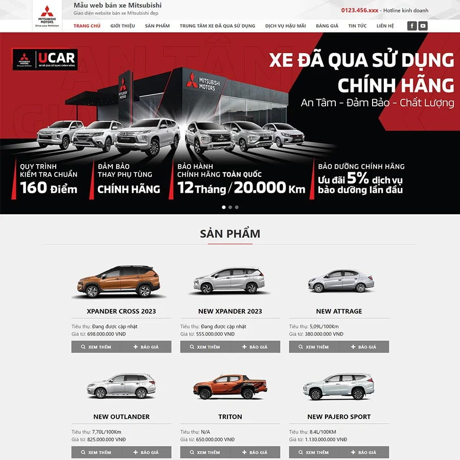 Theme WordPress bán ô tô Misubishi 03 giá rẻ Theme WordPress bán ô tô Misubishi 03 giá rẻ