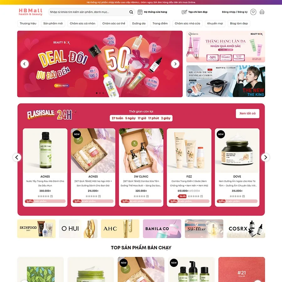 Theme WordPress mỹ phẩm 21 giá rẻ Theme WordPress mỹ phẩm 21 giá rẻ