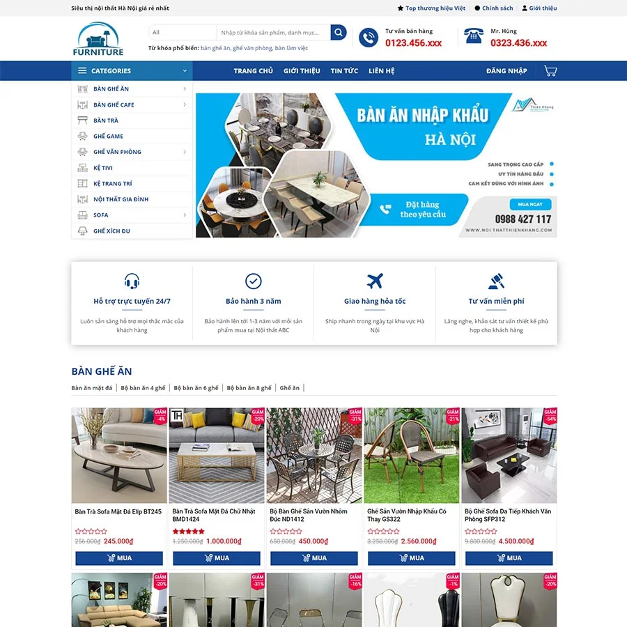 Theme WordPress nội thất 39 giá rẻ Theme WordPress nội thất 39 giá rẻ