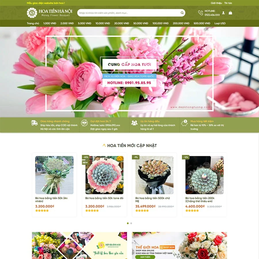 Theme WordPress cửa hàng bán hoa 06 giá rẻ Theme WordPress cửa hàng bán hoa 06 giá rẻ