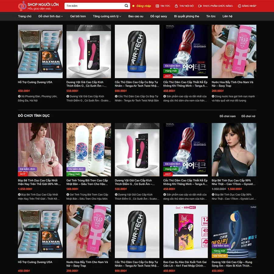 Theme WordPress shop đồ chơi người lớn giá rẻ Theme WordPress shop đồ chơi người lớn giá rẻ