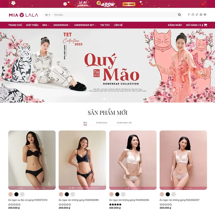 Theme WordPress thời trang nội y 02 giá rẻ Theme WordPress thời trang nội y 02 giá rẻ