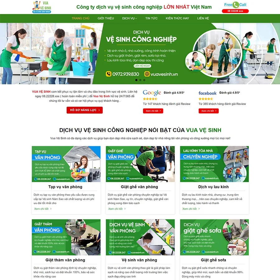 Theme WordPress dịch vụ vệ sinh 05 giá rẻ Theme WordPress dịch vụ vệ sinh 05 giá rẻ