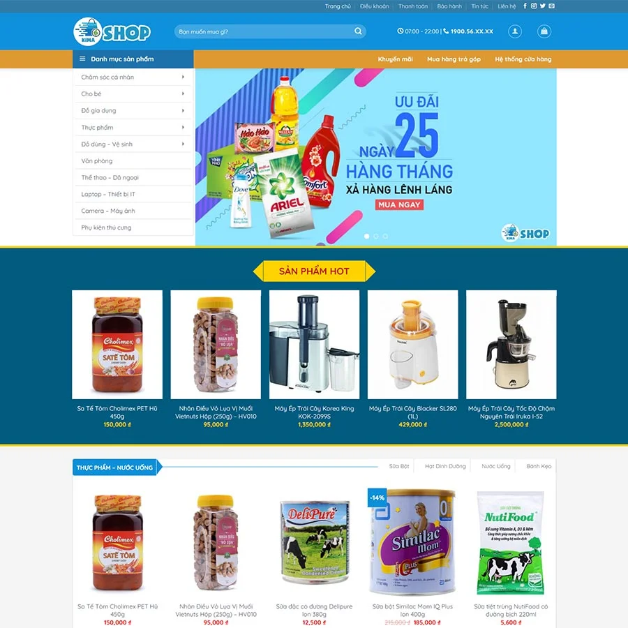 Theme WordPress bán tạp hóa 03 giá rẻ Theme WordPress bán tạp hóa 03 giá rẻ