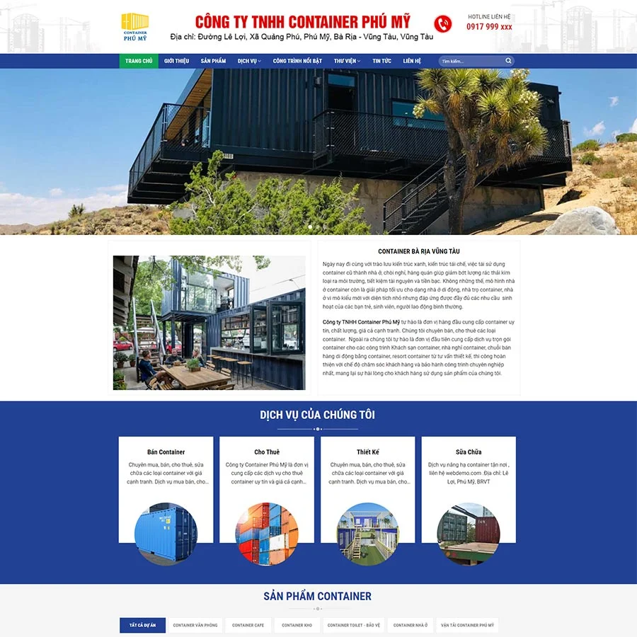 Theme WordPress công ty làm nhà Container giá rẻ Theme WordPress công ty làm nhà Container giá rẻ