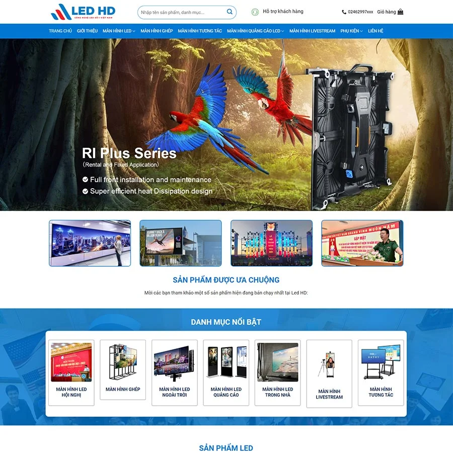 Theme WordPress bán và thi công màn hình led giá rẻ Theme WordPress bán và thi công màn hình led giá rẻ