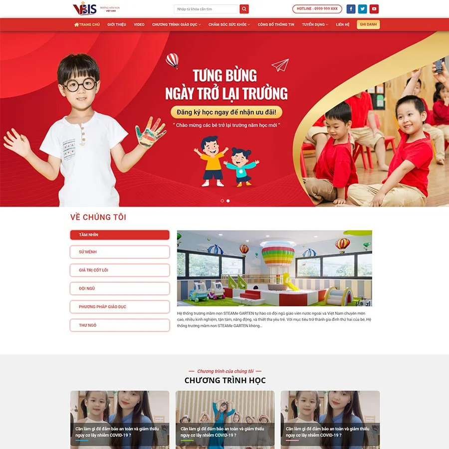Theme WordPress trường mầm non 02 giá rẻ Theme WordPress trường mầm non 02 giá rẻ