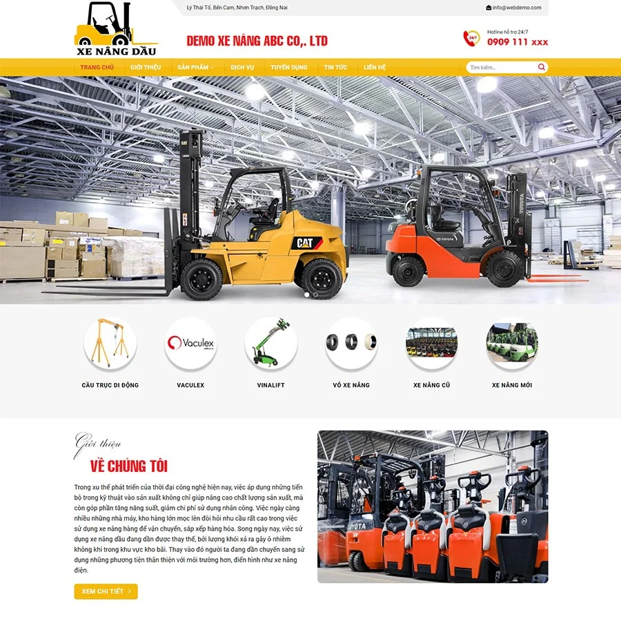 Theme WordPress bán xe và thiết bị nâng hàng hóa giá rẻ Theme WordPress bán xe và thiết bị nâng hàng hóa giá rẻ