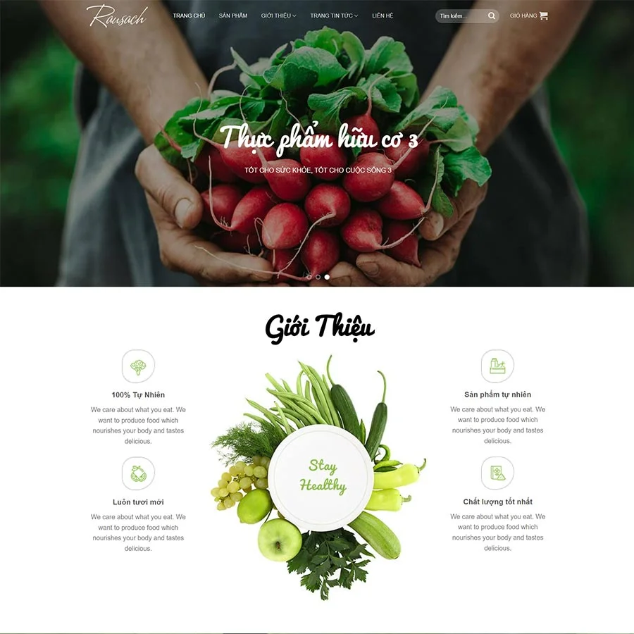 Theme WordPress thực phẩm sạch 28 giá rẻ Theme WordPress thực phẩm sạch 28 giá rẻ