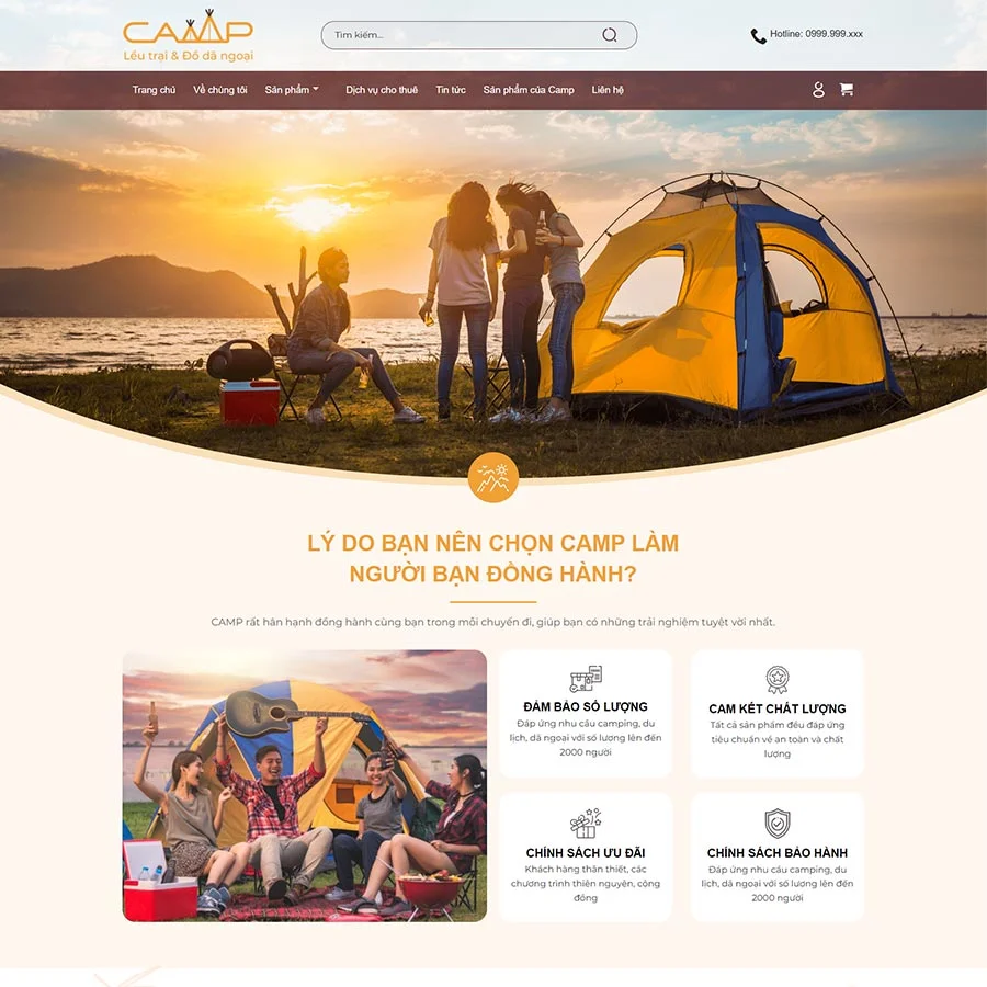 Theme WordPress bán lều du lịch, đồ phượt camping 02 giá rẻ Theme WordPress bán lều du lịch, đồ phượt camping 02 giá rẻ
