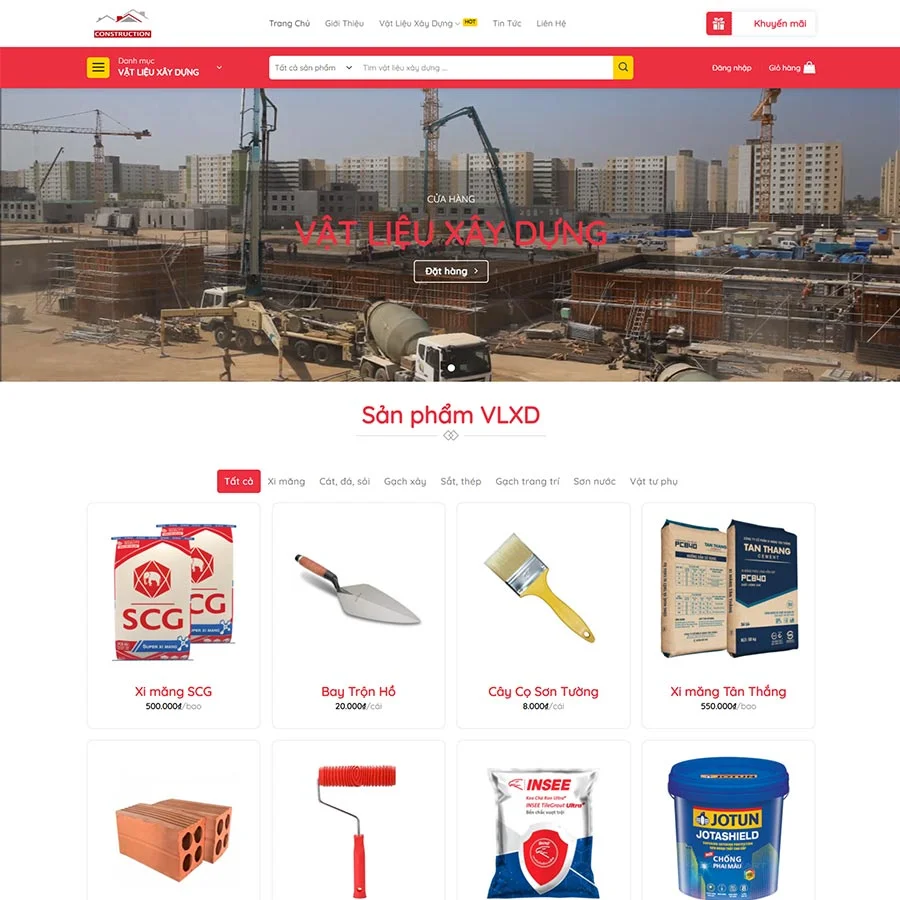 Theme WordPress bán vật liệu xây dựng giá rẻ Theme WordPress bán vật liệu xây dựng giá rẻ