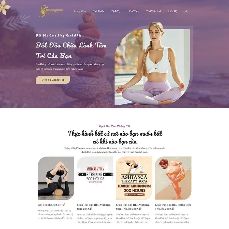 Theme WordPress trung tâm dạy Yoga giá rẻ Theme WordPress trung tâm dạy Yoga giá rẻ