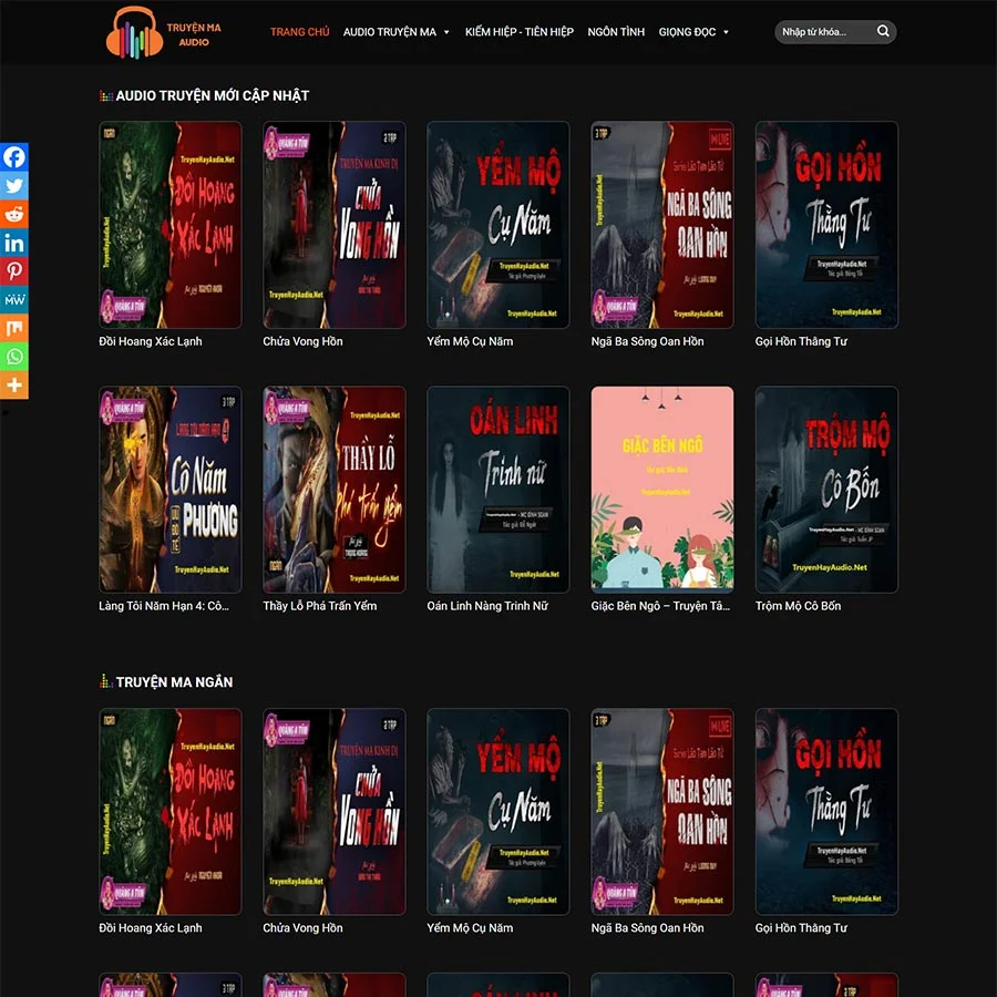 Theme WordPress nghe truyện audio giá rẻ Theme WordPress nghe truyện audio giá rẻ